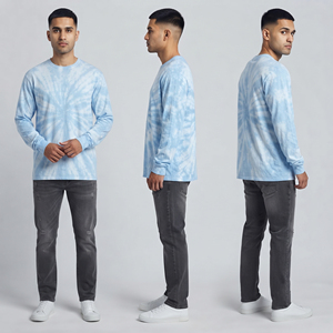T-shirt Premium pour Homme Col Rond Effet Délavé Coupe Ample Vintage Délavé à l'Acide Décontracté Style Urbain Oversize Été - Product Image 6