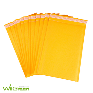 Échantillon gratuit d'enveloppes matelassées jaunes, enveloppes à bulles en kraft - Product Image 2