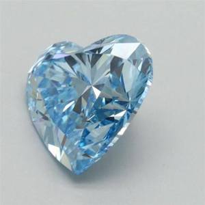Diamant de laboratoire bleu intense fantaisie, taille cœur, pour bague ou pendentif, destiné à la création de bijoux. - Product Image 2