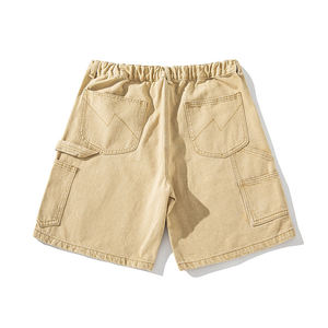 Pantalones Cortos de Mezclilla para Hombre, Estilo Carpenter, 100% Algodón, Holgados, con Estampado en Relieve, Doble Rodilla, Jorts, Ropa Urbana Personalizada - Product Image 2