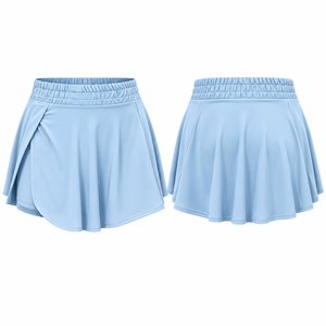 Custom <b>Women's</b> Wrap Flared Sports Skirt Lightweight Athletic Training <b>Skort</b> Elastic Waist Tennis Skirt OEM ODM Wholesale - Product Image 1