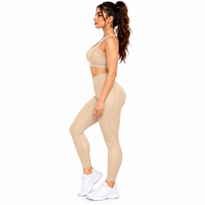 Private Label Damen-Workout-Kleidung: Dehnbare Gym-Leggings und Sport-BH-Set - Product Image 2