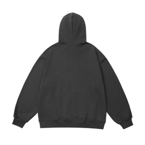 High Quality Thermal Cotton Breathable Custom Brand Men's Winter Pullover Hoodie with Stand Collar Regular Fit Yarn-Dyed Fabric - Product Image 2