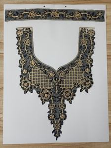 Elegantes diseños de bordado a mano para el cuello, estilos tradicionales y modernos, parches para mujer, apliques bordados personalizados para coser en la ropa. - Product Image 4