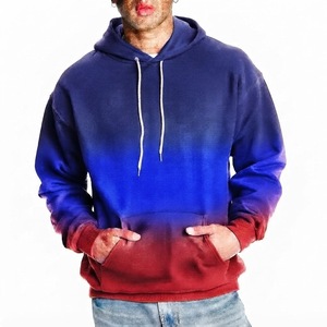 Sweat à capuche zippé pour homme avec manches contrastantes, en molleton de coton mélangé de qualité supérieure, poche kangourou, décontracté, sportif, hiver - Product Image 4