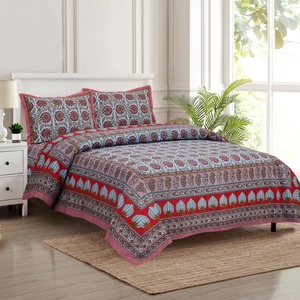 Juego de Sábanas de Lujo Marwad, Estampado a Mano con Motivos Florales Simples, Resistentes a la Decoloración, 100% Algodón, 300 Hilos, 1.8m, para Todas las Temporadas - Product Image 3