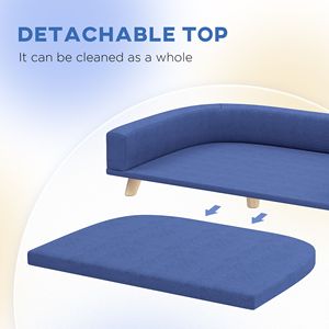 Divano Letto per Cani Blu con Cuscino Lavabile per Cani e Gatti di Taglia Grande, Letto Perfetto per Animali Domestici - Product Image 4