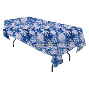 Mantel floral premium 100% algodón, estampado a mano, rectangular, para eventos, bodas y fiestas. - Product Image 5