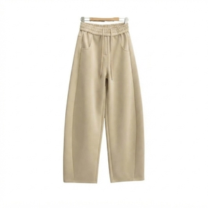 Pantalones Anchos para Hombre, Cintura Elástica con Cordón, Pantalones Casuales con Bolsillos Laterales, Tejido Transpirable de Peso Medio, Personalizados - Product Image 6