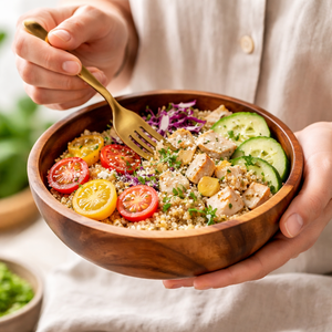 Tazón de Servir de Madera de Acacia Premium Woodensure, para Ensaladas, Frutas y Aperitivos, Hecho a Mano, Ecológico, Modelo OEM - Product Image 2