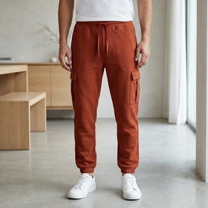Pantalon de jogging décontracté pour homme en coton avec taille élastique, cordon de serrage et poches cargo – Collection automne – Prix de gros - Product Image 6