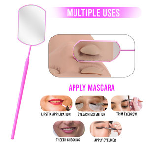 Miroir grossissant pour cils, long manche, pour vérifier les extensions de cils, outils de maquillage, fournisseur de miroirs en acier inoxydable - Product Image 5