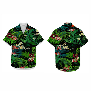 Chemises de golf hawaïennes personnalisables OEM à prix de gros, anti-rides, imprimées par sublimation, à motifs unis, pour la plage - Product Image 2
