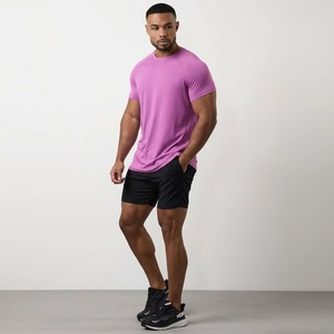 Vêtements de sport respirants de haute qualité pour hommes, t-shirts ajustés pour la musculation et le fitness, vente en gros, fabricant. - Product Image 1