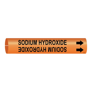 Marcador de Tuberías Flexible Brady con Sistema de Fijación a Presión para Identificación de Líneas de Hidróxido de Sodio - Product Image 3