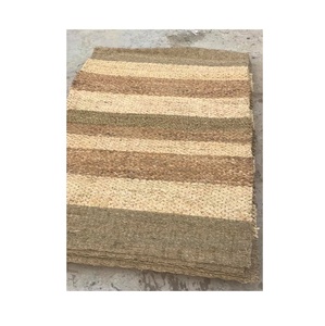 พรมปอกระเจาหอยเชลล์ธรรมชาติทำด้วยมือวัสดุหวายผักตบชวาหญ้าทะเลฟางห้องครัวห้องรับประทานอาหารโลโก้บ้านโรงแรมภายใน - Product Image 1