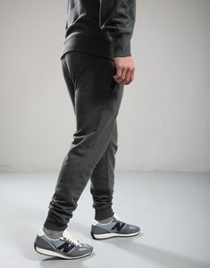 <b>Men's</b> Dark Gray Knitted Sweatpants <b>Elastic</b> Waist Multiple Pockets Casual Joggers Midweight Autumn Style - Product Image 2