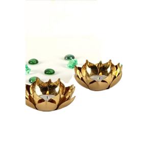 Portavelas Pequeños de Color Dorado para Decoración de Mesa en el Hogar y Hoteles, Venta Caliente de Indian Supplies - Product Image 1