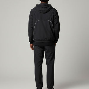 Survêtements d'hiver en coton personnalisés avec logo OEM, veste coupe-vent, ensemble streetwear imperméable pour hommes, survêtements bicolores - Product Image 2