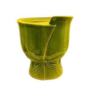 Vase en céramique bleue, fait main, finition mate, pot à fleurs décoratif, plante de table pour la maison, le bureau, cadeau - Product Image 2