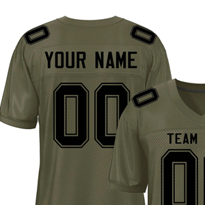 Maillot de football américain 100 % polyester, épaulettes rembourrées, manches courtes, col en V, maille de haute qualité. - Product Image 6