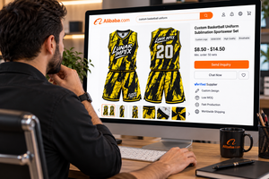 Uniforme de Baloncesto Amarillo y Negro al por Mayor, Conjunto de Camiseta y Pantalones Cortos Deportivos Personalizados para Equipos, 100% Poliéster Ecológico de Secado Rápido - Product Image 5