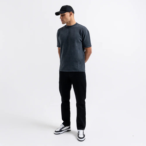 Camiseta Personalizada para Hombre, Cuello Grueso, 100% Algodón, Camisetas de Cuello Alto, Estilo Oversize - Product Image 2