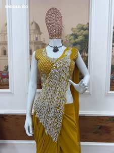 Nueva Variedad de Saree y Blusa Elegantes en Faux Georgette con Bordado y Lentejuelas, Listos para Usar, a Precio de Mayoreo, Saree Love - Product Image 2