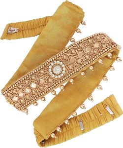 Ceinture brodée artisanale à prix abordable, ceinture ethnique pour femmes, idéale pour les saris, les lehengas et le quotidien, ceinture brodée faite main - Product Image 1