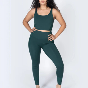 Custom High Support Breathable Casual Crop Tank Top Gym Fitness 4 Way <b>Stretch</b> Cooling Yoga Sports Bra for Women Cotton Bamboo - Product Image 5