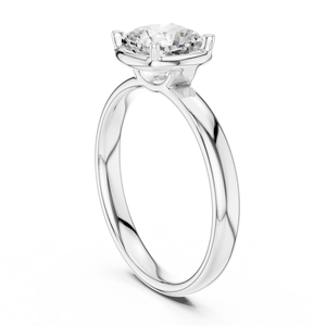 Bague solitaire en argent sterling 92,5 plaqué avec diamant taille coussin, bijoux de luxe classiques pour femme, fiançailles, mariage, qualité supérieure - Product Image 1