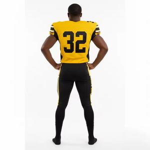 Uniforme de Fútbol Americano Personalizado al por Mayor, Talla Grande, Impresión Sublimada Completa, 100% Poliéster, Diseño de Bandera, OEM ODM - Product Image 2