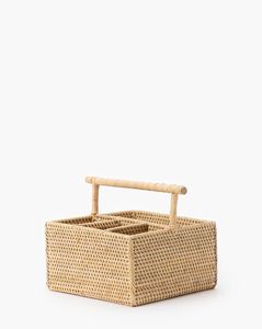 Luxury Handmade Rattan Cutlery Holder Basket with Natural Finish for Home Kitchen Dining and Restaurant Decoration - Product Image 3