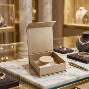 Boîte cadeau personnalisable avec fermeture magnétique noire | Boîte à bijoux en papier rigide avec finition haut de gamme pour des cadeaux et un rangement de luxe - Product Image 3