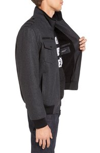 Blouson Bomber Personnalisable avec Logo sur le Devant, en Toile Premium, Chaud, Respirant, Coupe-Vent, Tendance, Haute Qualité, pour Hommes, Hiver - Product Image 2