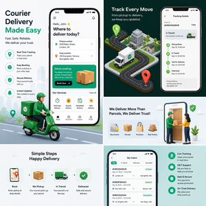 Développement d'applications mobiles pour la livraison rapide par coursier, suivi en temps réel, gestion des colis, notifications instantanées, Android, iOS, Internet - Product Image 2