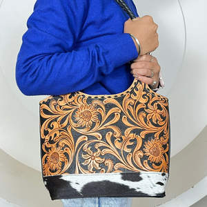 Sac à main pour femme en cuir véritable de vache véritable, de haute qualité, vintage, OEM, cuir travaillé, sac à main à bandoulière pour femme, vente en gros personnalisée - Product Image 4