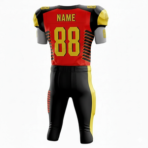 Uniforme de Fútbol Americano Personalizado de Alta Calidad |   Camiseta Deportiva Unisex de Manga Corta con Nombre y Color del Equipo Personalizados, Servicio OEM - Product Image 2