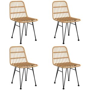 Set da Pranzo da Giardino per 4 Persone, Struttura in Metallo Resistente alle Intemperie, Arredamento da Esterno dal Design Contemporaneo - Product Image 4