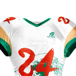 Camiseta de Fútbol Americano de Manga Corta, Estampada, Transpirable, de Tacto Suave, Alta Elasticidad, Ajuste Cómodo, para Entrenamiento y Práctica - Product Image 3