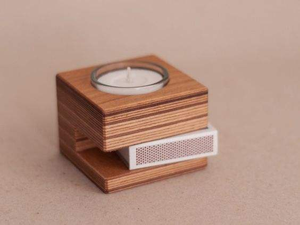 Portavelas rústico de madera para decoración del hogar, portavelas de madera para meditación, decoración de mesa de comedor, velas de té - Product Image 5