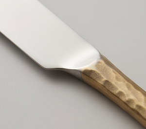 Ensemble de couverts minimalistes en acier inoxydable, couteau, fourchette, cuillère, manche doré, passe au lave-vaisselle, vaisselle de mariage - Product Image 2