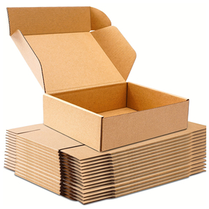 Boîtes d'expédition en carton ondulé brun résistant avec logo personnalisé - Product Image 6