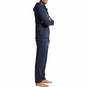 Wholesale Oversized Casual Men's Zip up Hooded Jacket and Sweatpants Tracksuit for Youth Jogging Workout Sports Wear - Product Image 2
