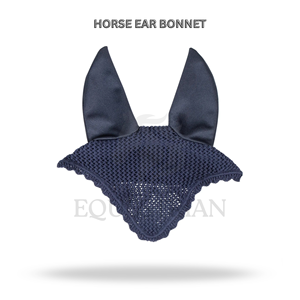 Cache-oreilles pour cheval personnalisé, voile anti-mouches équestre, protection des oreilles en maille et laine pour l'équitation, l'entraînement et la compétition - Product Image 2