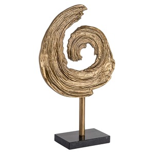 Gold Plated Abstract Sculpture Contemporary Artistic Tabletop <b>Decor</b> Living Room Handmade Irregular Shape - Product Image 2