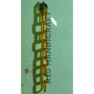 Decoración de Pared con Cadena de Resina Amarilla, Escultura de Bucle de Material Sólido, Adorno Vertical para Diseño de Interiores, Pieza Decorativa para Habitaciones - Product Image 1