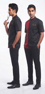 เสื้อแจ็คเก็ตช่างตัดผมมืออาชีพพร้อมโลโก้สั่งทำสำหรับร้านเสริมสวย - Product Image 3