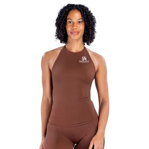 <b>Women</b> <b>Brown</b> Sleeveless Tank <b>Top</b> Fitted Casual Slim Fit Fashion Activewear Basic Daily Wear Wholesale Apparel Clothing - Product Image 1