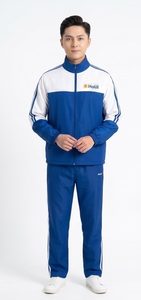 Ensemble de survêtement universitaire HaUI pour hommes, bleu et blanc, luxe, haute qualité - Product Image 1